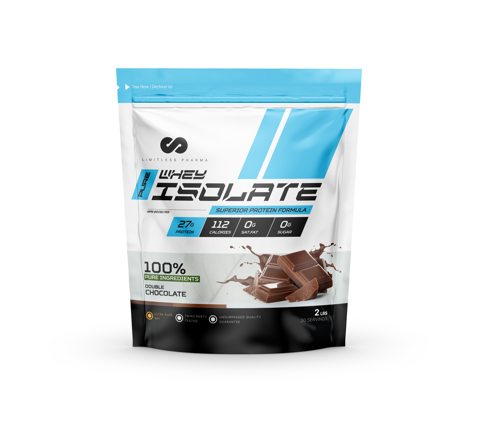 100% Pure Whey Protein Isolate 2lbs - Zero Sugar And Fat – Limitless ...